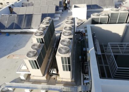 Commercial split duct HVAC installation UAE