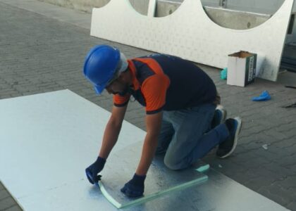 Ducting work UAE services including GI duct fabrication, PI duct fabrication, ventilation ducting, and duct installation by Alqudrah Ref LLC.